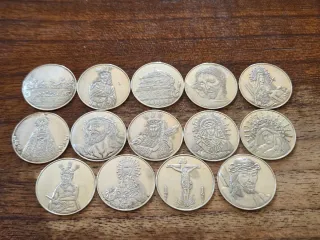 Monedas de plata 925 Granada en semana santa