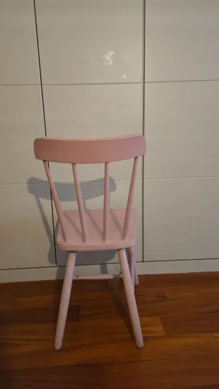 Silla vintage Ikea rosa madera