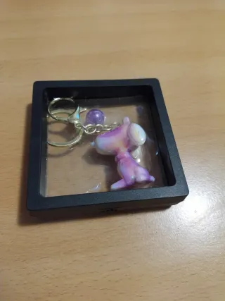 Portachiavi Snoopy con perla viola