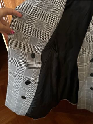 Blazer Vestido Pull&Bear Cuadros Talla M