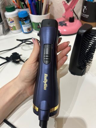 Cepillo Secador BaByliss Azul y Dorado