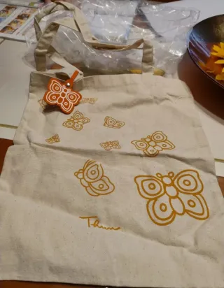 Borsa in tela Thun con farfalle