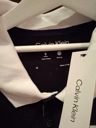 Polo Calvin Klein Azul y Blanco Talla M