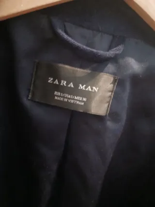 Americana Zara azul terciopelo