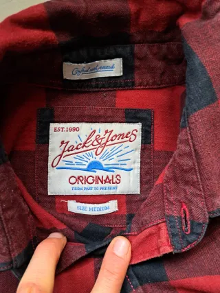 Camisa cuadros Jack & Jones roja y negra