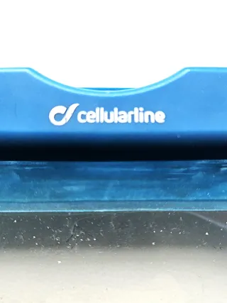 Custodia impermeabile azzurra per cellulari