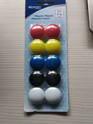 Fichas magnéticas Westcott 10 uds.
