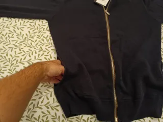 Jersey Zara Negro Cremallera Talla M Nuevo