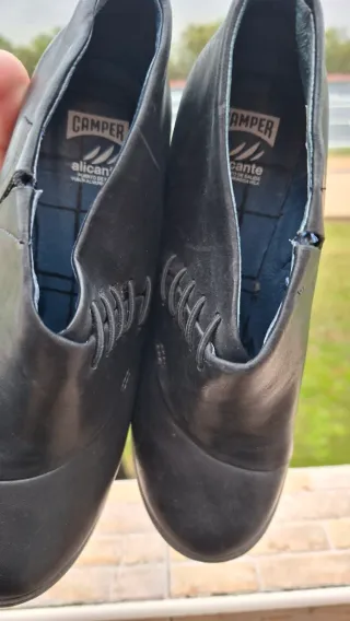 Botines tacón camperos mujer negros