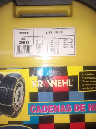 Cadenas para nieve KL 260