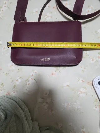Bolso Ralph Lauren granate/berenjena