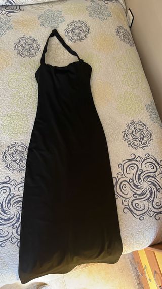Vestido midi negro ajustado Shein Talla S