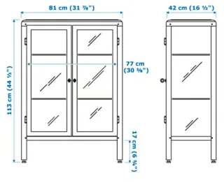 Vitrina Fabrikor Ikea Azul