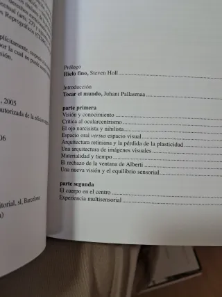 Los ojos de la piel la arquitectura y los sentidos
