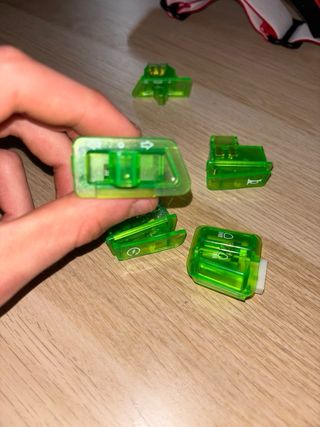 Botones verdes para moto