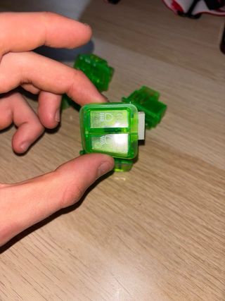 Botones verdes para moto