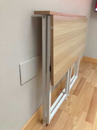 Mesa escritorio plegable madera y metal