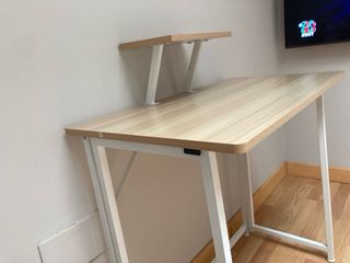 Mesa escritorio plegable madera y metal