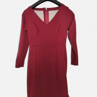 Abito flamenco bordeaux elegante con dettagli