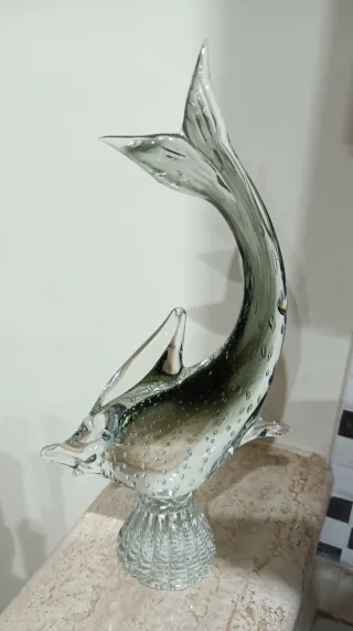 Grande scultura Pesce Spada in vetro di Murano