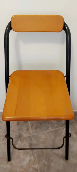 Taburete bar plegable madera y metal