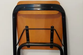 Taburete bar plegable madera y metal