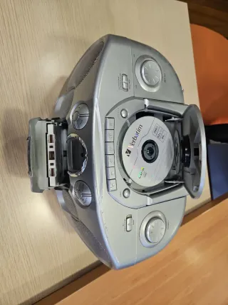 Radio Cassette CD Mx Onda Gris/Plata