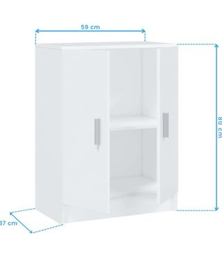 Armario bajo 2 puertas blanco