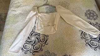 Top Corsé Manga Larga Blanco.