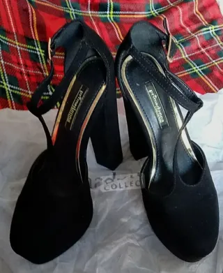 Primadonna Scarpe Tacco Alto Zeppa Nere Tg 36