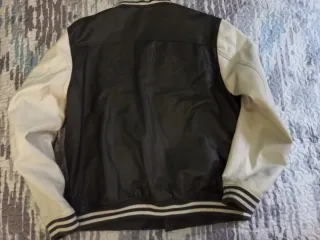 Chaqueta Schott Piel Talla XL Negra/Blanca