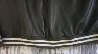 Chaqueta Schott Piel Talla XL Negra/Blanca