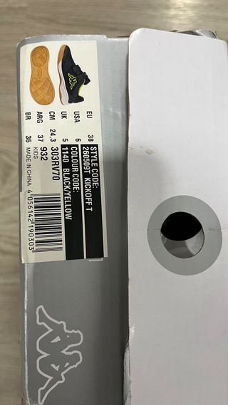 Zapatillas Kappa Talla 38 Negras y Verdes