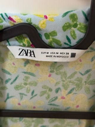 Vestido Zara Estampado Floral Talla M