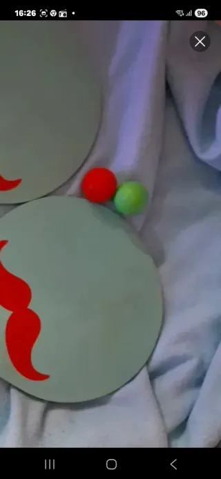 Raquetas Pin Pon con Diseño de Bigote