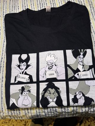 Camiseta Villanos Disney Negra