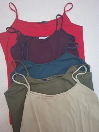 Lote 5 Tops Zara Tirantes Colores