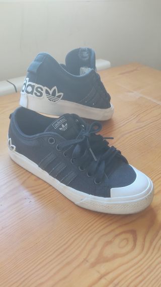 Zapatillas Adidas Nizza Talla 40 Negras Blancas