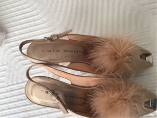 Zapatos LUIS ONFRE fiesta beige/dorado / rosados