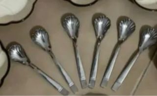 Set 6 Cucchiaini Metallo inox Argento