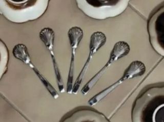 Set 6 Cucchiaini Metallo inox Argento