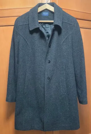 Abrigo paño gris oscuro