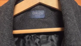 Abrigo paño gris oscuro