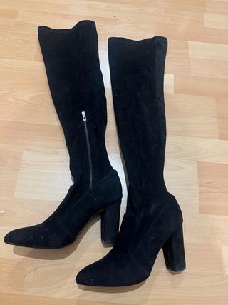 Botas altas terciopelo negras