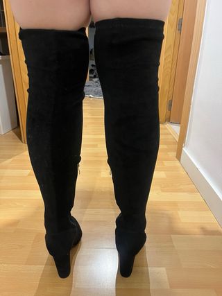 Botas altas terciopelo negras