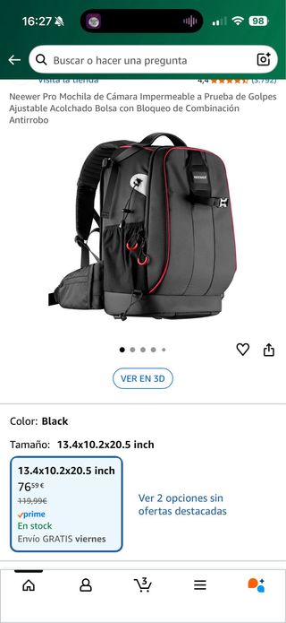Mochila Neewer para cámara profesional
