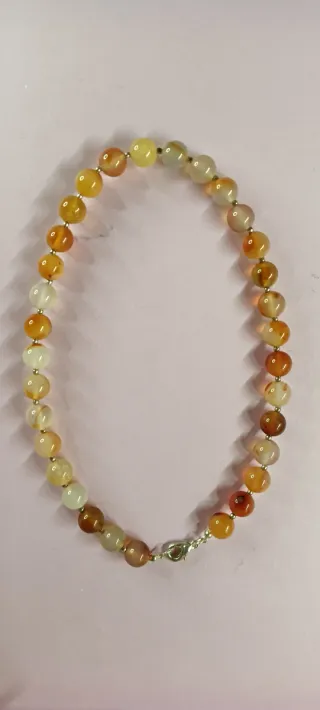Collana giada gialla e arancione