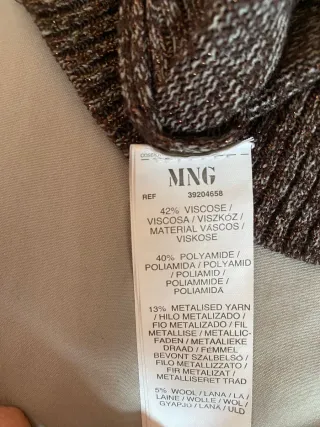 Chaleco de punto marrón mujer