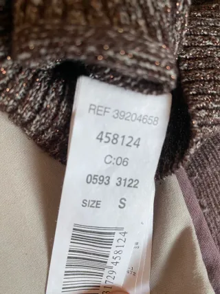 Chaleco de punto marrón mujer