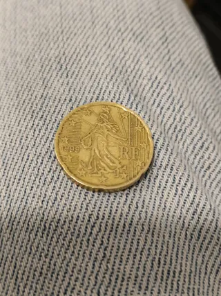 Moneda 20 céntimos Francia 1999